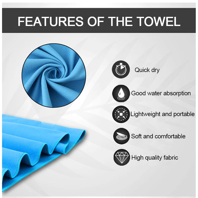 Microfiber Towels for Travel Sport Fast Drying Super Absorbent Large Hair Towel Ultra Soft Lightweight Gym Swimming Yoga Towel