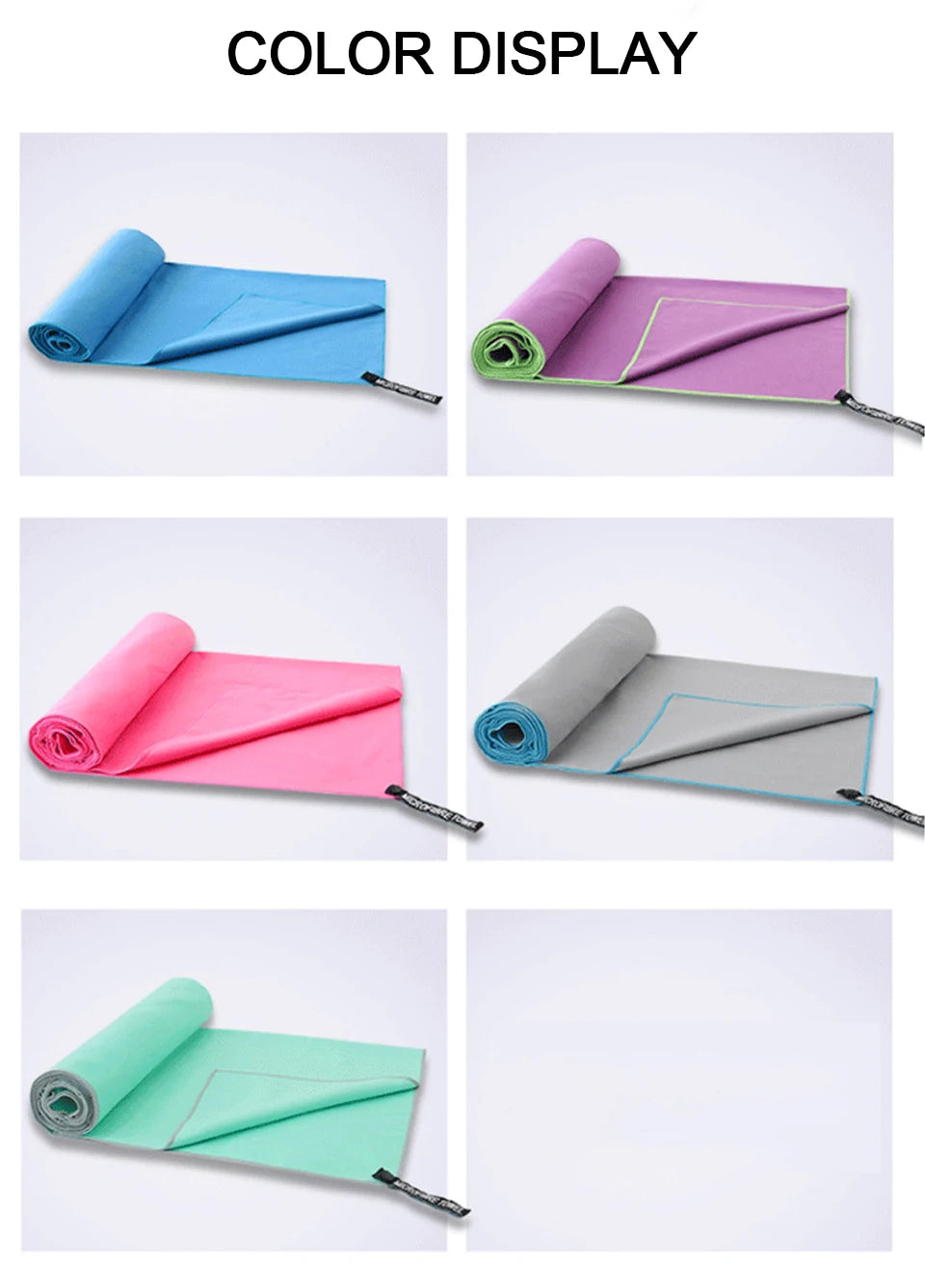 Microfiber Towels for Travel Sport Fast Drying Super Absorbent Large Hair Towel Ultra Soft Lightweight Gym Swimming Yoga Towel