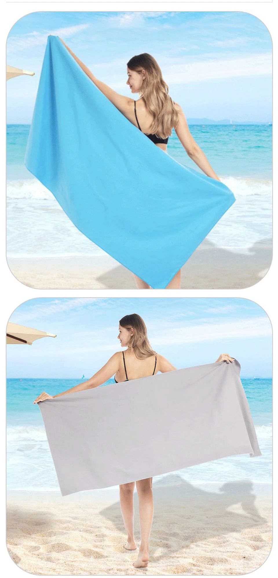 Microfiber Towels for Travel Sport Fast Drying Super Absorbent Large Hair Towel Ultra Soft Lightweight Gym Swimming Yoga Towel