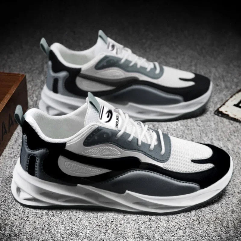 New Trendy Men's Sports Shoes Cushion Running Sneakers Outdoor Leisure Walking Jogging Trainers Soft Sole Breathable Footwear