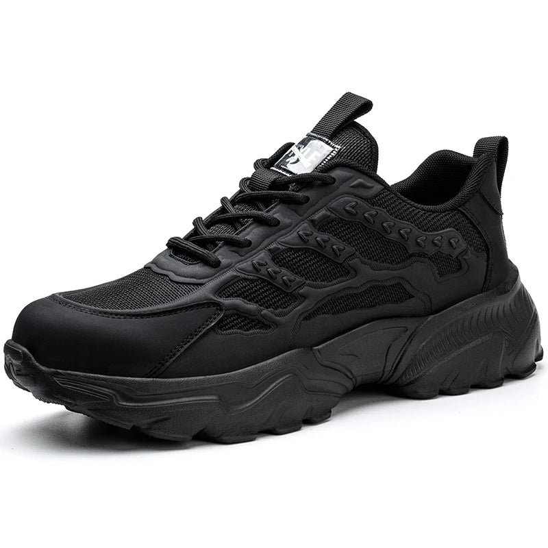 Work Safety Shoes For Men Lightweight Protective Work Sneakers Lightweight Men Shoes Breathable Shoes Anti-Puncture Work Shoe